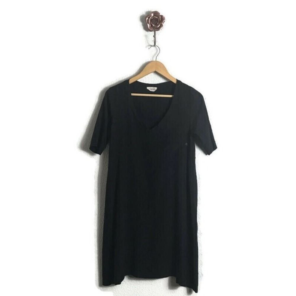Cycle XS Black Silk‎ Made In Italy Black Lightweight Shift Dress Luxury LBD